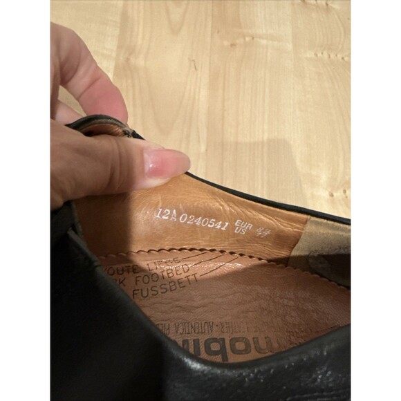 Mephisto Womens 11 Shoes Wedge Heel Oxford Black Leather Lace Up Air Jet - Picture 7 of 8